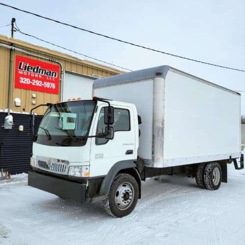 2008 International Box Truck cf 500 drivers front view